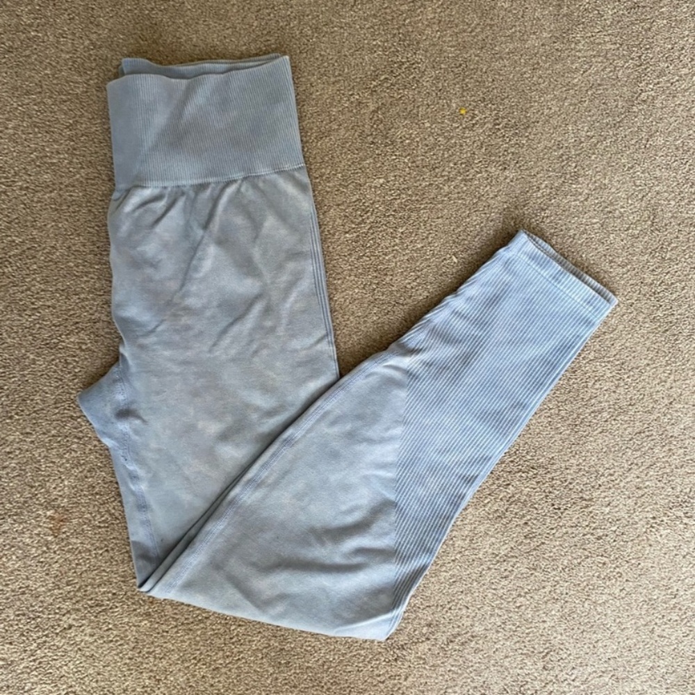 Victoria’s Secret Pink Light Blue Seamless High Waisted Leggings Size M